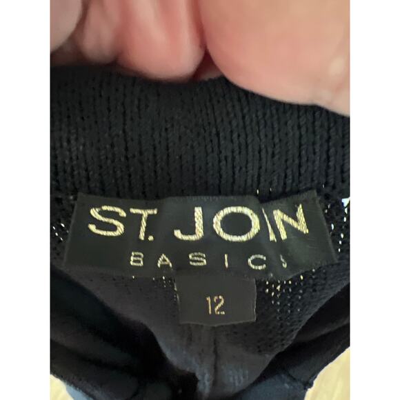 St. John Basics size 12 womens black knot pants - Picture 3 of 3